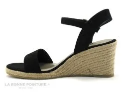 Tamaris 1-28300-28 Black - Sandale Espadrille Compensee Noire -Magasin De Chaussures cd24607c73b9e66c561f35ea11d5d5ef 3340801 168070