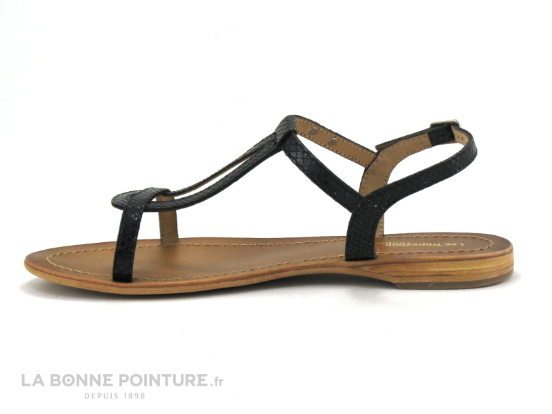 Les Tropéziennes M.Belarbi Tropeziennes HAMAT Noir Serpent - Sandale Plate Femme 3 Les Tropéziennes M.Belarbi Tropeziennes HAMAT Noir Serpent - Sandale Plate Femme – Image 3