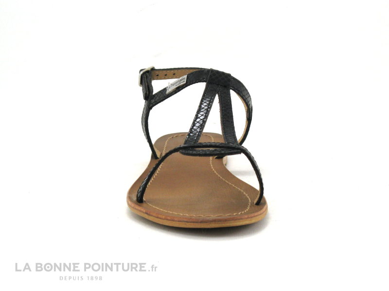 Les Tropéziennes M.Belarbi Tropeziennes HAMAT Noir Serpent - Sandale Plate Femme 2 Les Tropéziennes M.Belarbi Tropeziennes HAMAT Noir Serpent - Sandale Plate Femme – Image 2