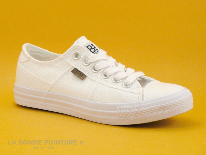 B Et M Banana Moon - RATISSE Blanc - Basket Femme Toile Blanche 5 B Et M Banana Moon - RATISSE Blanc - Basket Femme Toile Blanche – Image 5