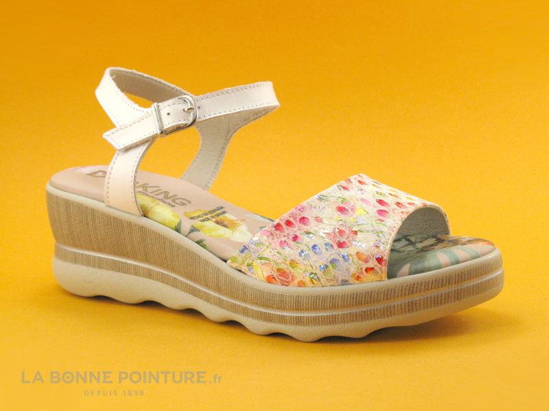 Dorking YAP D8217 - Blanc Glory Tequila - Sandale Compensee F 3 Dorking YAP D8217 - Blanc Glory Tequila - Sandale Compensee F – Image 3