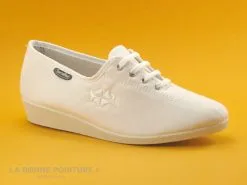 Semelflex Java Blanc - Chaussure En Toile Femme - Lacet