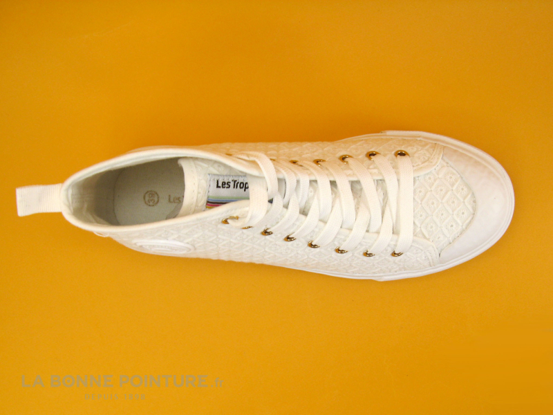 Les Tropéziennes M.Belarbi Tropeziennes MOLOKAI Blanc Broderie - 42551 - Basket Montante 6 Les Tropéziennes M.Belarbi Tropeziennes MOLOKAI Blanc Broderie - 42551 - Basket Montante – Image 6