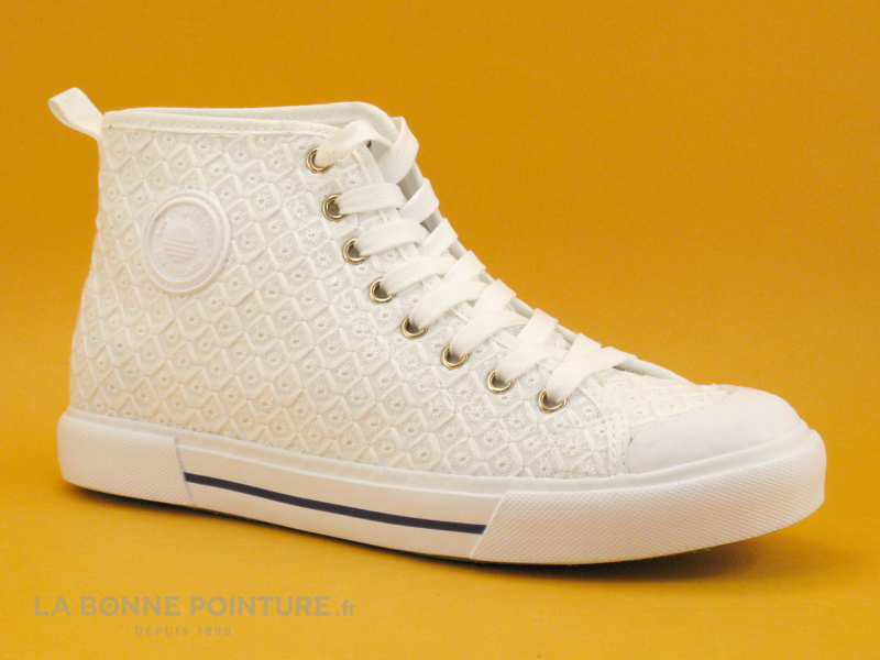 Les Tropéziennes M.Belarbi Tropeziennes MOLOKAI Blanc Broderie - 42551 - Basket Montante 1 Les Tropéziennes M.Belarbi Tropeziennes MOLOKAI Blanc Broderie - 42551 - Basket Montante