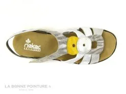 Rieker 62975-90 - Blanc Jaune Argent - Sandale Compensee Femme -Magasin De Chaussures cd24607c73b9e66c561f35ea11d5d5ef img 0220.jpg 171736