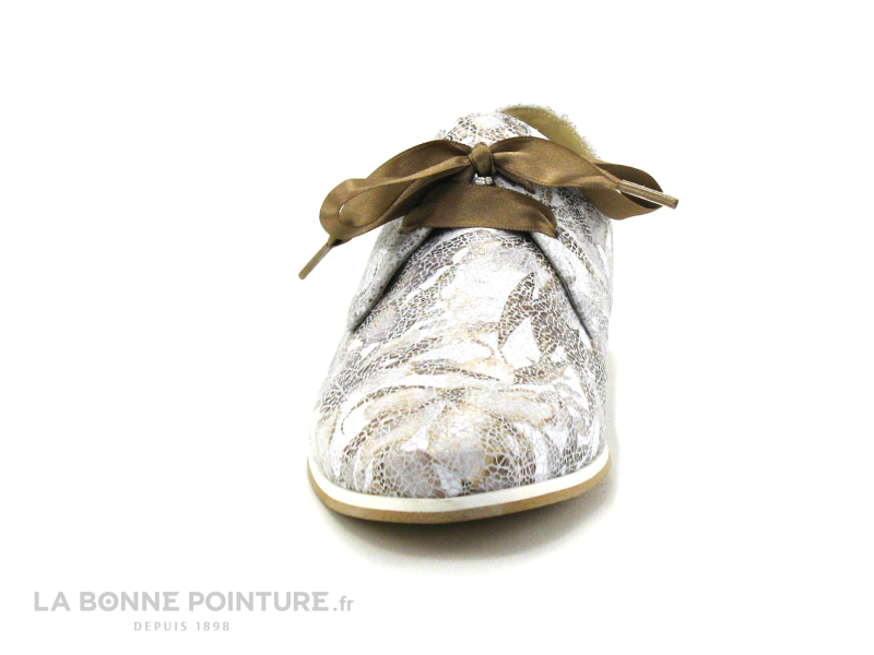 Folie's Folies Romero Blanc Beige - Lacet Ruban - Derbi Femme 2 Folie's Folies Romero Blanc Beige - Lacet Ruban - Derbi Femme – Image 2