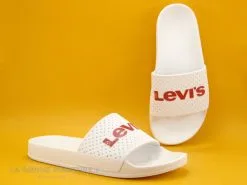 Levi's Levis JUNE Blanc - 233025 - Mule Blanche - Levis En Rouge