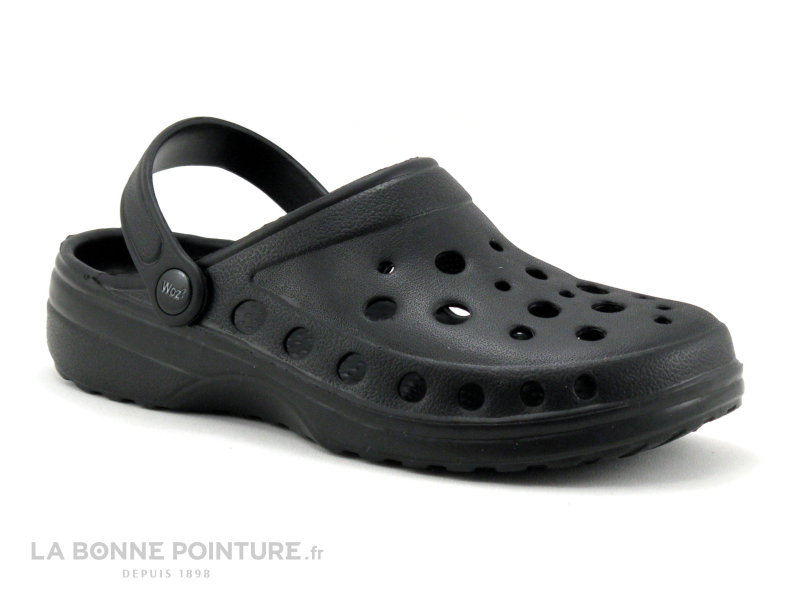 Woz? Woz Cheese Noir - Sabot Noir Femme 1 Woz? Woz Cheese Noir - Sabot Noir Femme