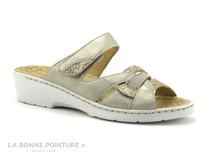 Pedi Girl CHAHID Platine - Mule Confort Femme 1 Pedi Girl CHAHID Platine - Mule Confort Femme