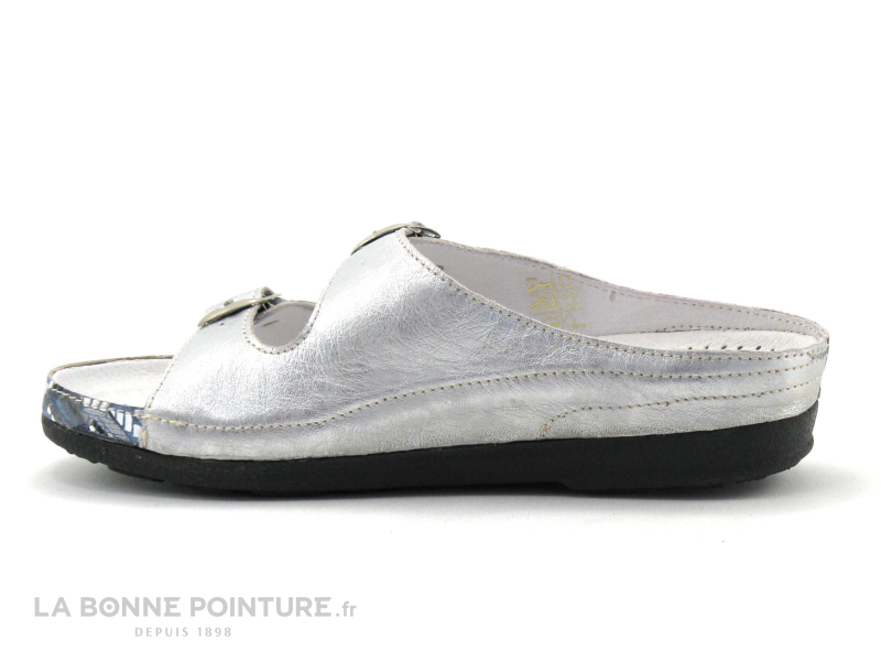 Pedi Girl WELL Bic DB - Argent Bleu - Mule Reglable Femme 3 Pedi Girl WELL Bic DB - Argent Bleu - Mule Reglable Femme – Image 3