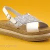 Carla Tortosa 15154 - Blanc - Argent - Brides Croisees - Nu-pieds