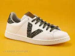 Victoria 125244 Blanc - Glitter - Lacet Kaki - Basket Basse Femme -Magasin De Chaussures cd24607c73b9e66c561f35ea11d5d5ef img 0728.jpg 160858