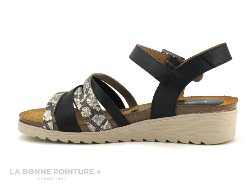 Xapatan 9059 Noir - Argent - Sandale Semelle Compensee 3 Xapatan 9059 Noir - Argent - Sandale Semelle Compensee – Image 3