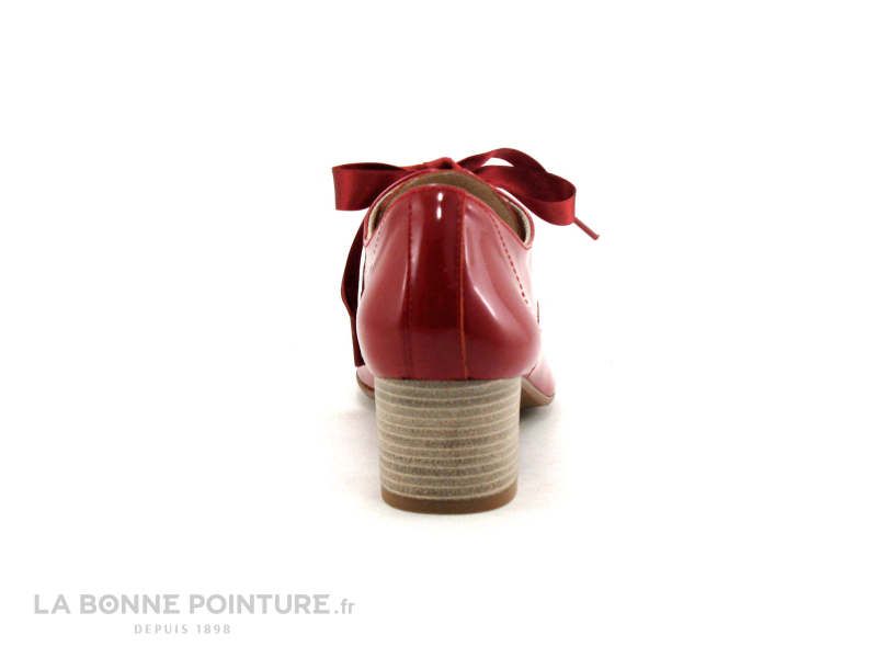 Folie's Folies MACAR Rouge Verni - Derby Talon - Lacet Ruban 4 Folie's Folies MACAR Rouge Verni - Derby Talon - Lacet Ruban – Image 4