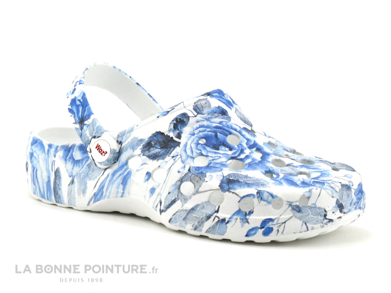 Woz? Woz Cheese Bluette - Bleu Blanc - Sabot Fleuri 5 Woz? Woz Cheese Bluette - Bleu Blanc - Sabot Fleuri – Image 5
