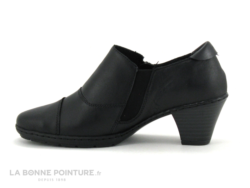 Rieker 57173-02 - Noir - Escarpin Ferme Avec Zip - Petit Talon 3 Rieker 57173-02 - Noir - Escarpin Ferme Avec Zip - Petit Talon – Image 3