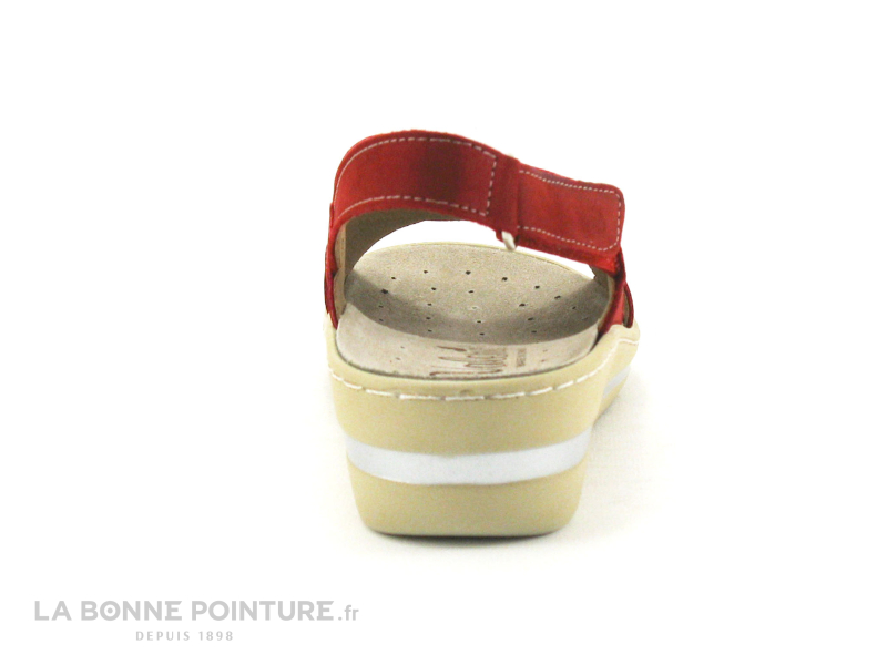 Valeria's Valerias 6301 Rouge - Nu-pieds Confort Femme - Semelle Amovible 4 Valeria's Valerias 6301 Rouge - Nu-pieds Confort Femme - Semelle Amovible – Image 4