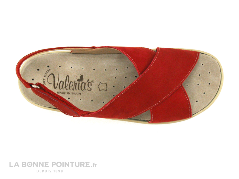Valeria's Valerias 6301 Rouge - Nu-pieds Confort Femme - Semelle Amovible 6 Valeria's Valerias 6301 Rouge - Nu-pieds Confort Femme - Semelle Amovible – Image 6