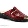 Pedi Girl DOMI - Rouge Verni - Mule Compensee Femme