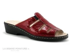 Pedi Girl DOMI - Rouge Verni - Mule Compensee Femme