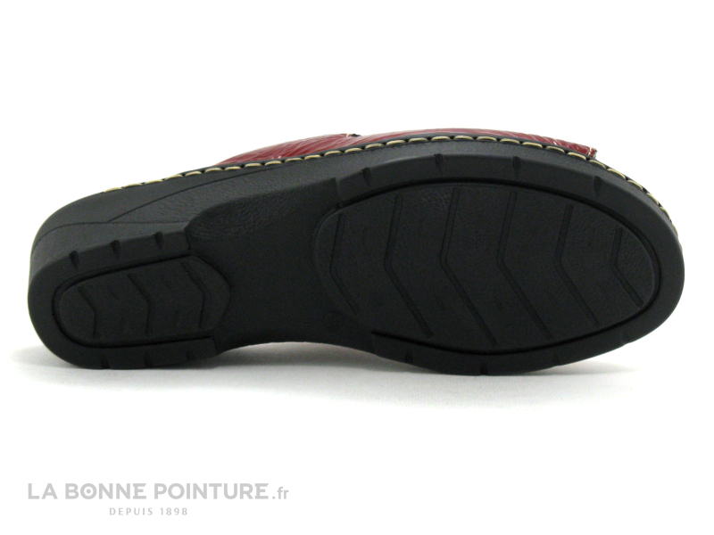 Pedi Girl DOMI - Rouge Verni - Mule Compensee Femme 7 Pedi Girl DOMI - Rouge Verni - Mule Compensee Femme – Image 7