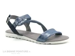 Tamaris 1-28627-20 Steel Midnight - Sandale Plate Bleu Marine