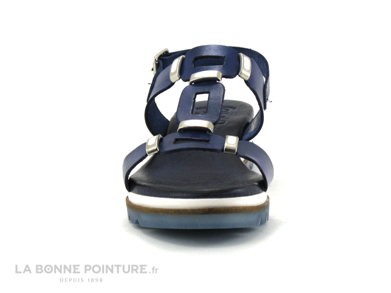 Valeria's Valerias 6134 Bleu Marine - Decors Argent Blanc - Sandale 2 Valeria's Valerias 6134 Bleu Marine - Decors Argent Blanc - Sandale – Image 2