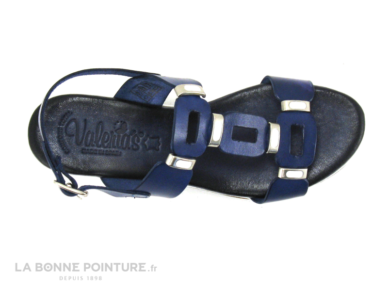 Valeria's Valerias 6134 Bleu Marine - Decors Argent Blanc - Sandale 6 Valeria's Valerias 6134 Bleu Marine - Decors Argent Blanc - Sandale – Image 6