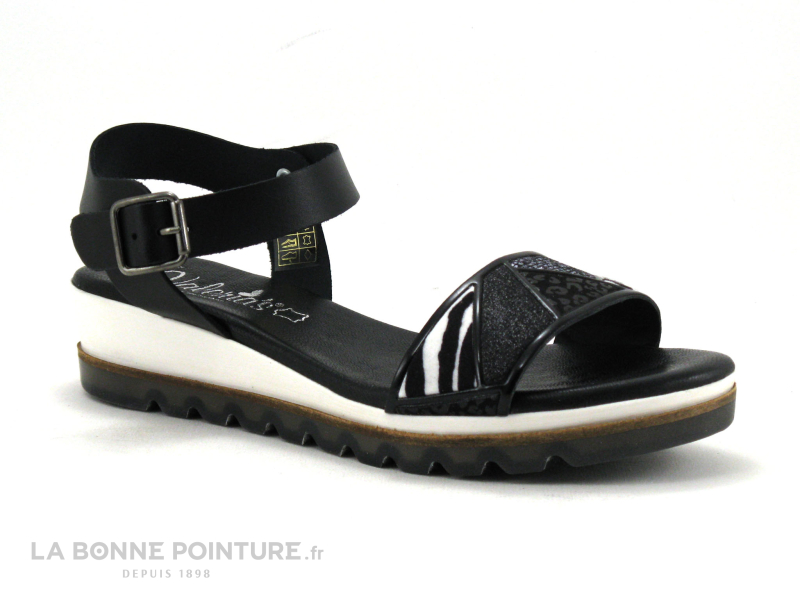 Valeria's Valerias 6135 Noir - Bride Triangles - Sandale Femme 5 Valeria's Valerias 6135 Noir - Bride Triangles - Sandale Femme – Image 5