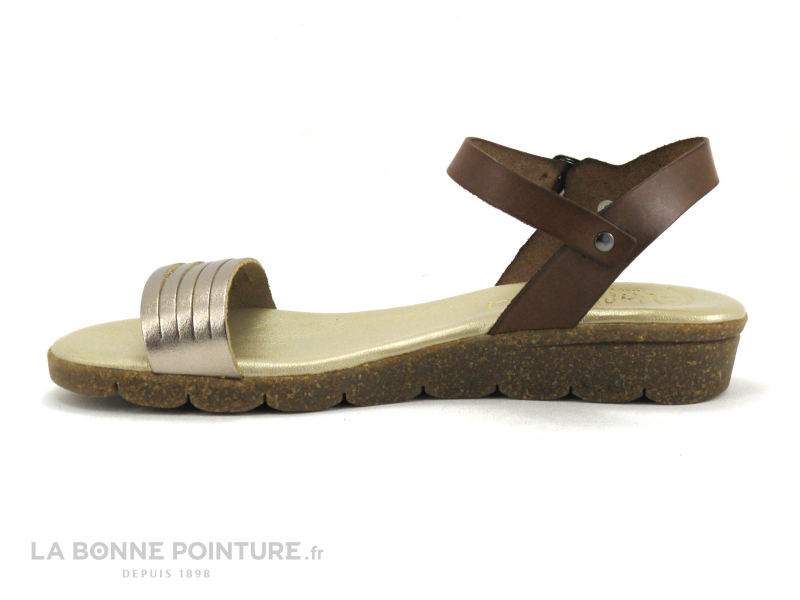 Valeria's Valerias 6112 - Nu-pieds Or - Marron 3 Valeria's Valerias 6112 - Nu-pieds Or - Marron – Image 3