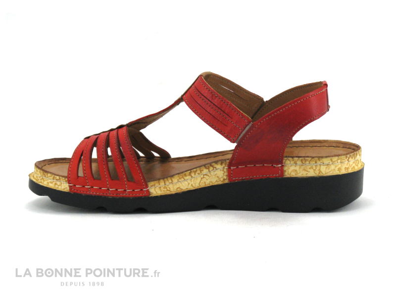 Karyoka IZA Rouge - Sandale Femme Cuir Rouge 3 Karyoka IZA Rouge - Sandale Femme Cuir Rouge – Image 3
