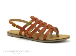 Les Tropéziennes M.Belarbi Tropeziennes HERILO 23245 Red - Sandale Cuir Orange