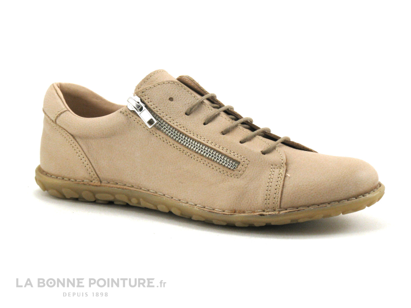 Alce Shoes 9123 - Beige - Lacet Coton - Zip - Chaussure Basse 5 Alce Shoes 9123 - Beige - Lacet Coton - Zip - Chaussure Basse – Image 5