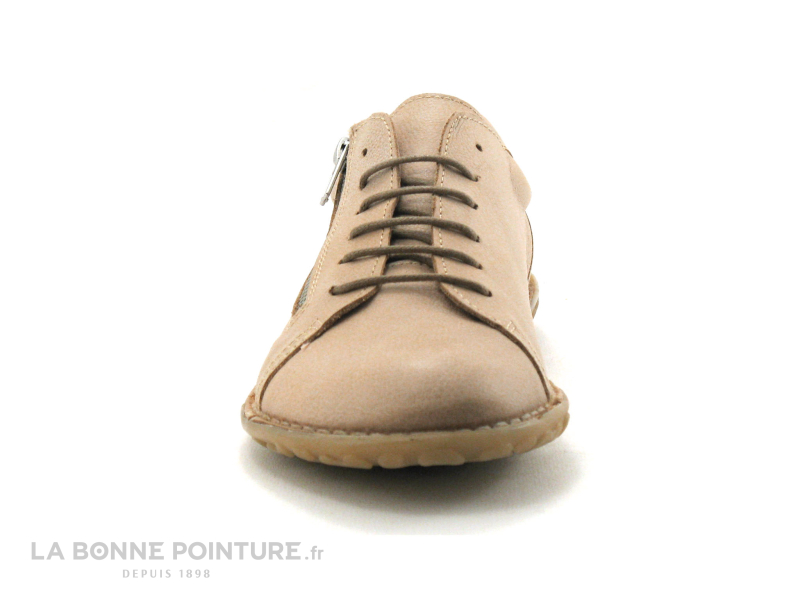 Alce Shoes 9123 - Beige - Lacet Coton - Zip - Chaussure Basse 2 Alce Shoes 9123 - Beige - Lacet Coton - Zip - Chaussure Basse – Image 2