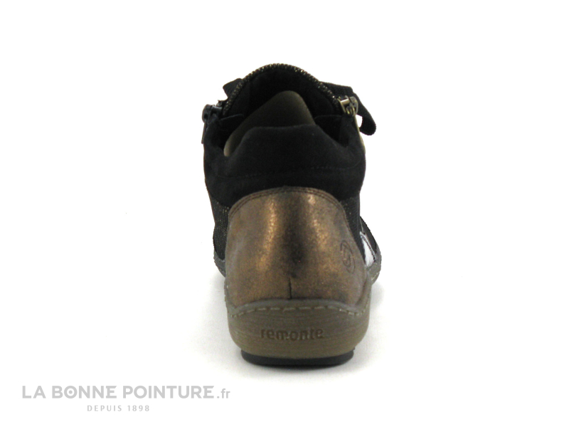 Remonte R1481-03 - Noir - Bronze Antic - Basket Montante Femme 4 Remonte R1481-03 - Noir - Bronze Antic - Basket Montante Femme – Image 4