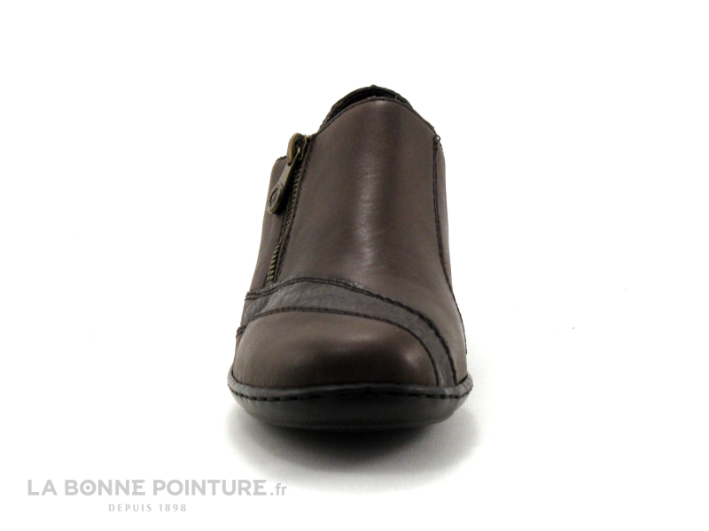 Rieker 47172-25 Merbau Nougat - Chaussure Femme Petit Talon - Zip 2 Rieker 47172-25 Merbau Nougat - Chaussure Femme Petit Talon - Zip – Image 2