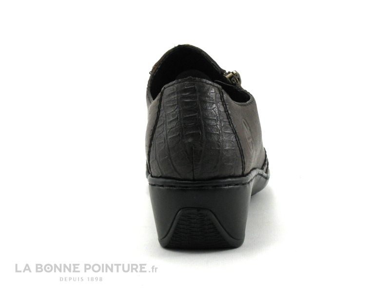 Rieker 47172-25 Merbau Nougat - Chaussure Femme Petit Talon - Zip 4 Rieker 47172-25 Merbau Nougat - Chaussure Femme Petit Talon - Zip – Image 4