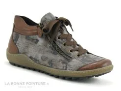 Remonte R1487-24 - Marron - Noir - Chaussure Montante Femme