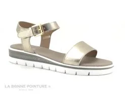 Shoelab LUPOCA Gold - Sandale Femme Rose Metal