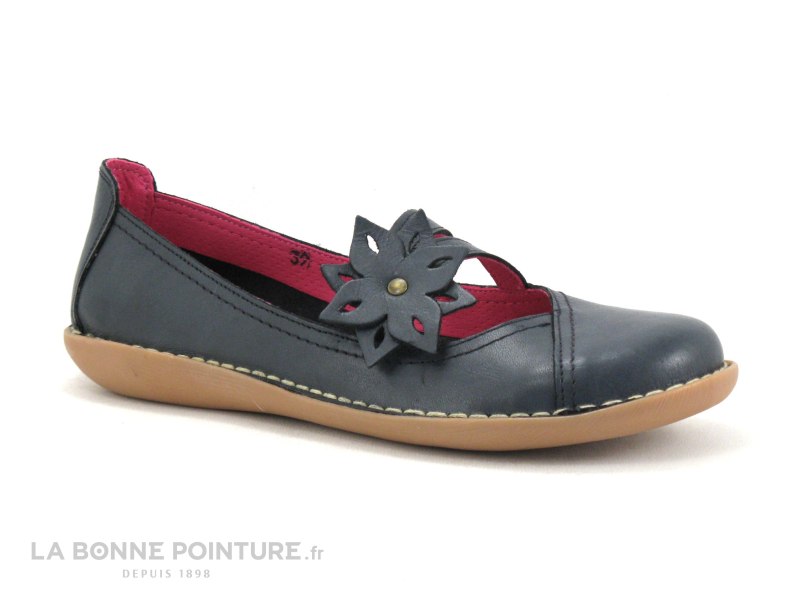 Bran's Brans 4002 Noir - Ballerine Femme - Fleur Cuir 1 Bran's Brans 4002 Noir - Ballerine Femme - Fleur Cuir