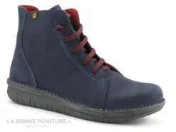 Jungla 7564 Deep Blu - Boots Femme Bleu Marine - Elastique Violet