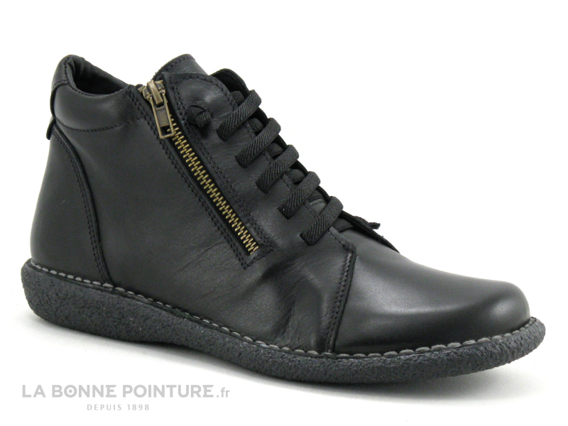 Bran's Brans 13580 Negro - Boots Femme Cuir Noir Avec Elastique Et Zip 1 Bran's Brans 13580 Negro - Boots Femme Cuir Noir Avec Elastique Et Zip