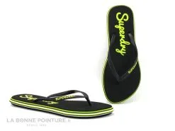 Superdry WF310010A Neon Yellow Sleek Flip Flop - Tong Femme Noire