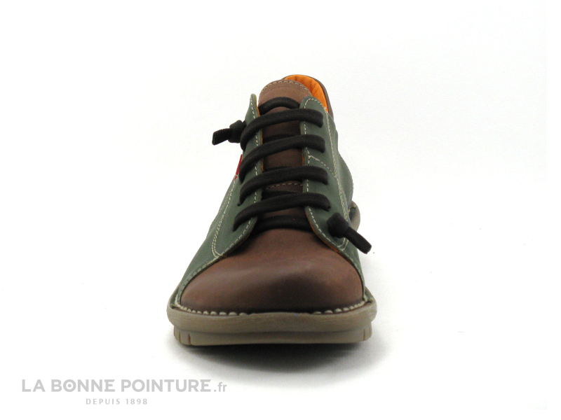 Alce Shoes 9361 Marron Kaki - Chaussure Basse Femme Bicolore 2 Alce Shoes 9361 Marron Kaki - Chaussure Basse Femme Bicolore – Image 2