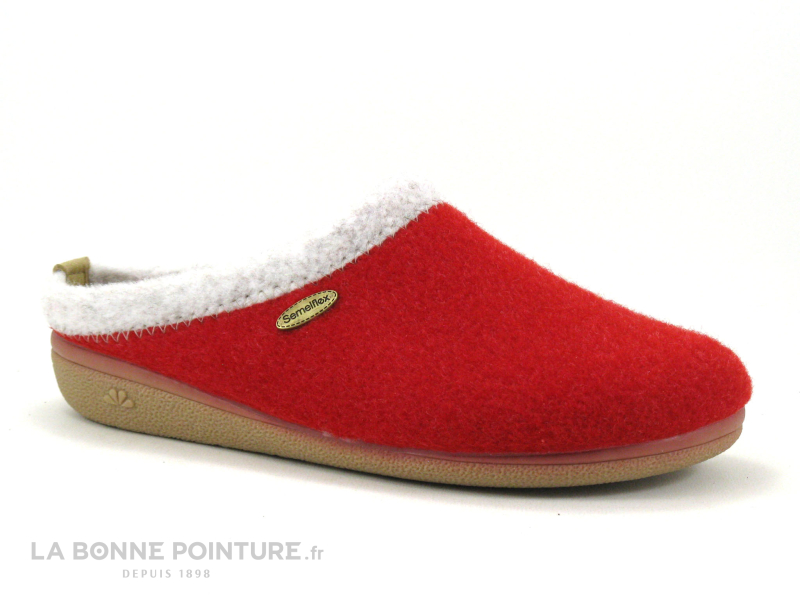 Semelflex DOLOMITE Rouge - Pantoufle Femme Avec Semelle Amovible 1 Semelflex DOLOMITE Rouge - Pantoufle Femme Avec Semelle Amovible