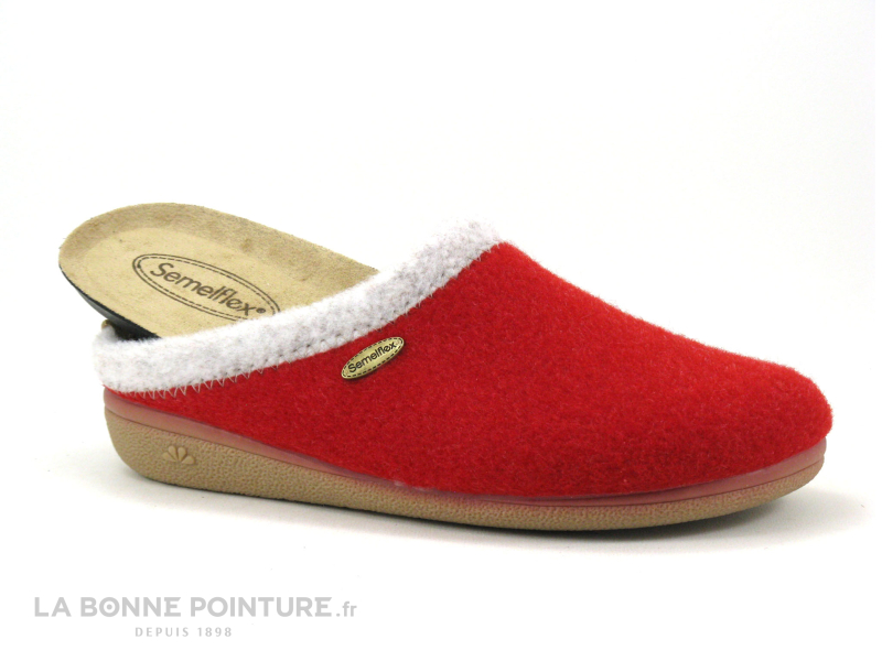Semelflex DOLOMITE Rouge - Pantoufle Femme Avec Semelle Amovible 4 Semelflex DOLOMITE Rouge - Pantoufle Femme Avec Semelle Amovible – Image 4