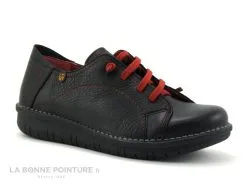 Jungla 7582 Noir - Chaussure Basse Femme Avec Lacet Elastique