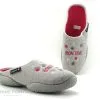 Airplum BONJOUR Gris Rose - Pantoufle Mule Femme