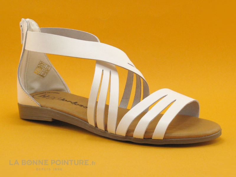 Jordana 2799 Blanc - Brides Croisees - Sandale Femme 5 Jordana 2799 Blanc - Brides Croisees - Sandale Femme – Image 5