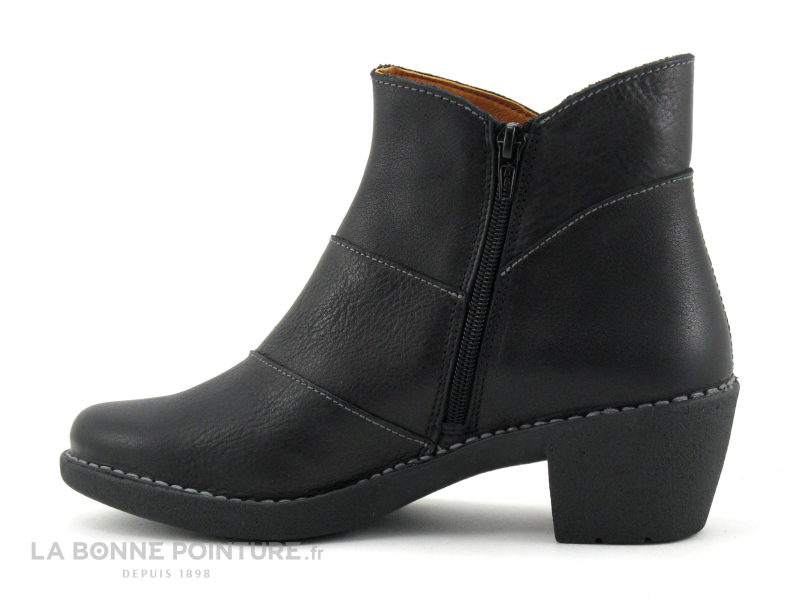 Jungla 7518 Noir - Bottine Femme Talon Epais 3 Jungla 7518 Noir - Bottine Femme Talon Epais – Image 3